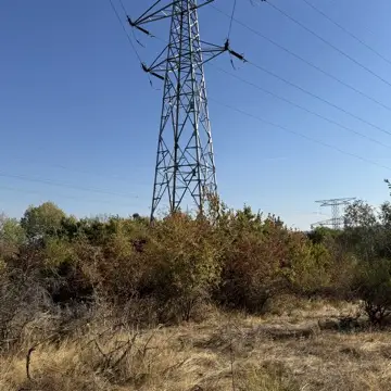 Transmission towers, site RES1, photographed 8 October 2026