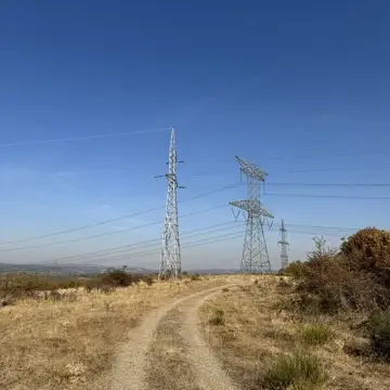 Transmission towers, site RES1, photographed 8 October 2026